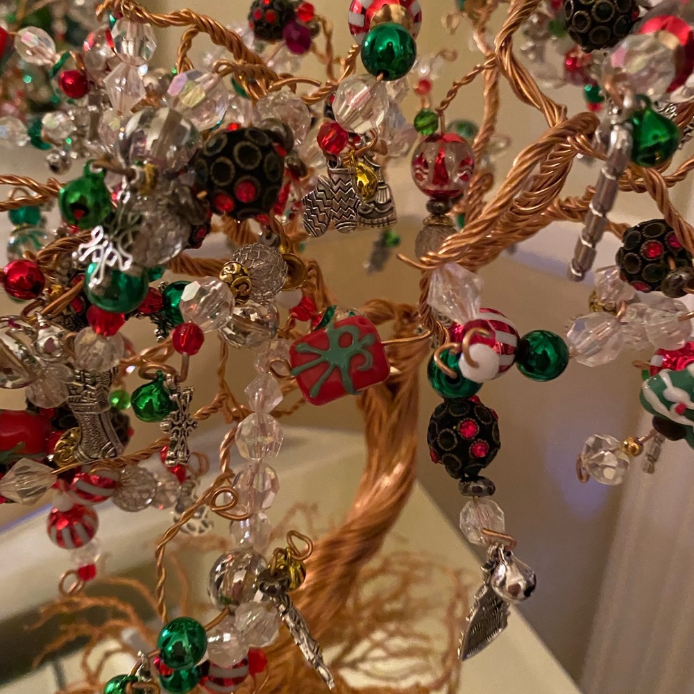 Christmas decorated tree.